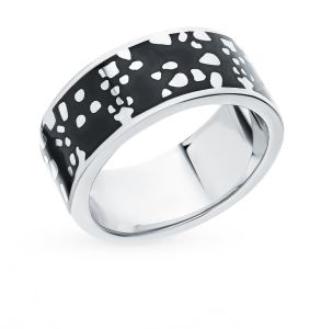 серебряное кольцо с эмалью