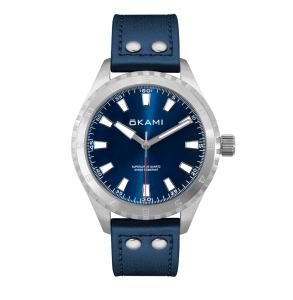 Мужские часы на ремне из натуральной кожи