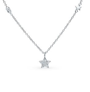 серебряное шейное украшение с фианитами