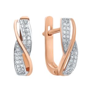 золотые серьги с бриллиантами