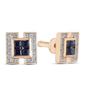 золотые серьги с бриллиантами