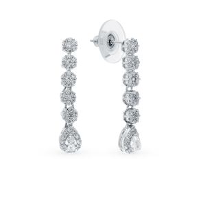 стальные серьги с фианитами