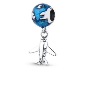 серебряная подвеска - шарм с эмалью