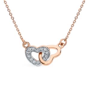 золотое колье с фианитами