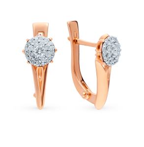 золотые серьги с бриллиантами