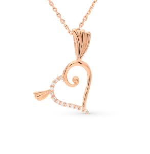 золотая подвеска с фианитами