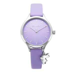 Женские часы с подвеской на кожаном ремне