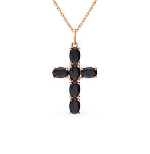 серебряное шейное украшение с фианитами