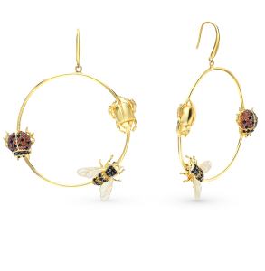 серебряные серьги с фианитами и эмалью