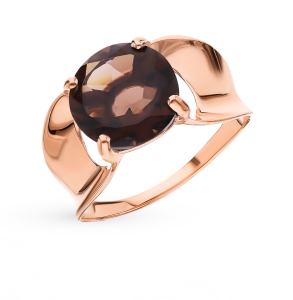 золотое кольцо с раухтопазами