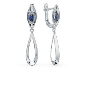 золотые серьги с сапфирами