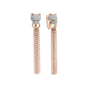 золотые серьги с бриллиантами