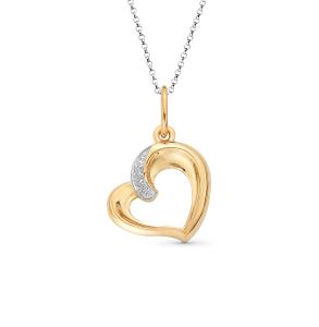 золотая подвеска с фианитами