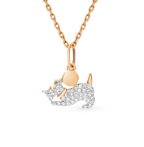 золотая подвеска с фианитами SOKOLOV 035278*