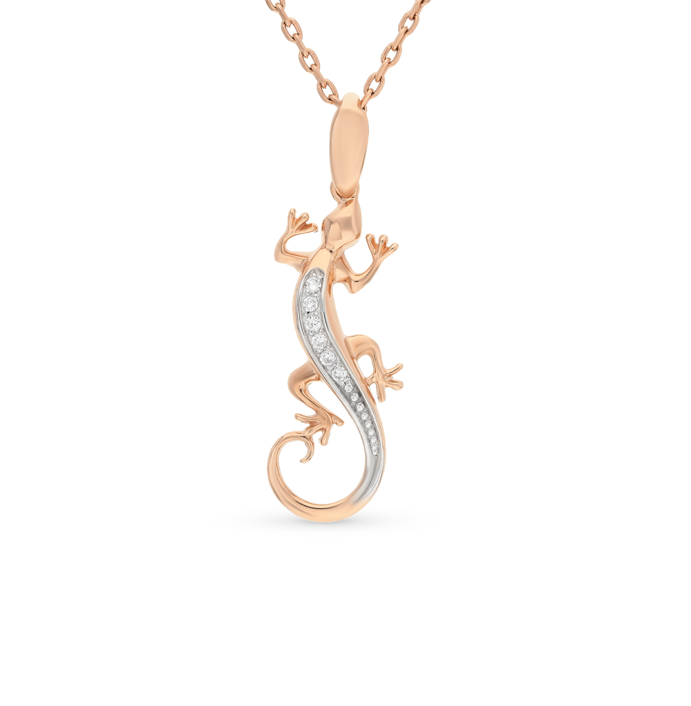 Золотая подвеска с бриллиантами