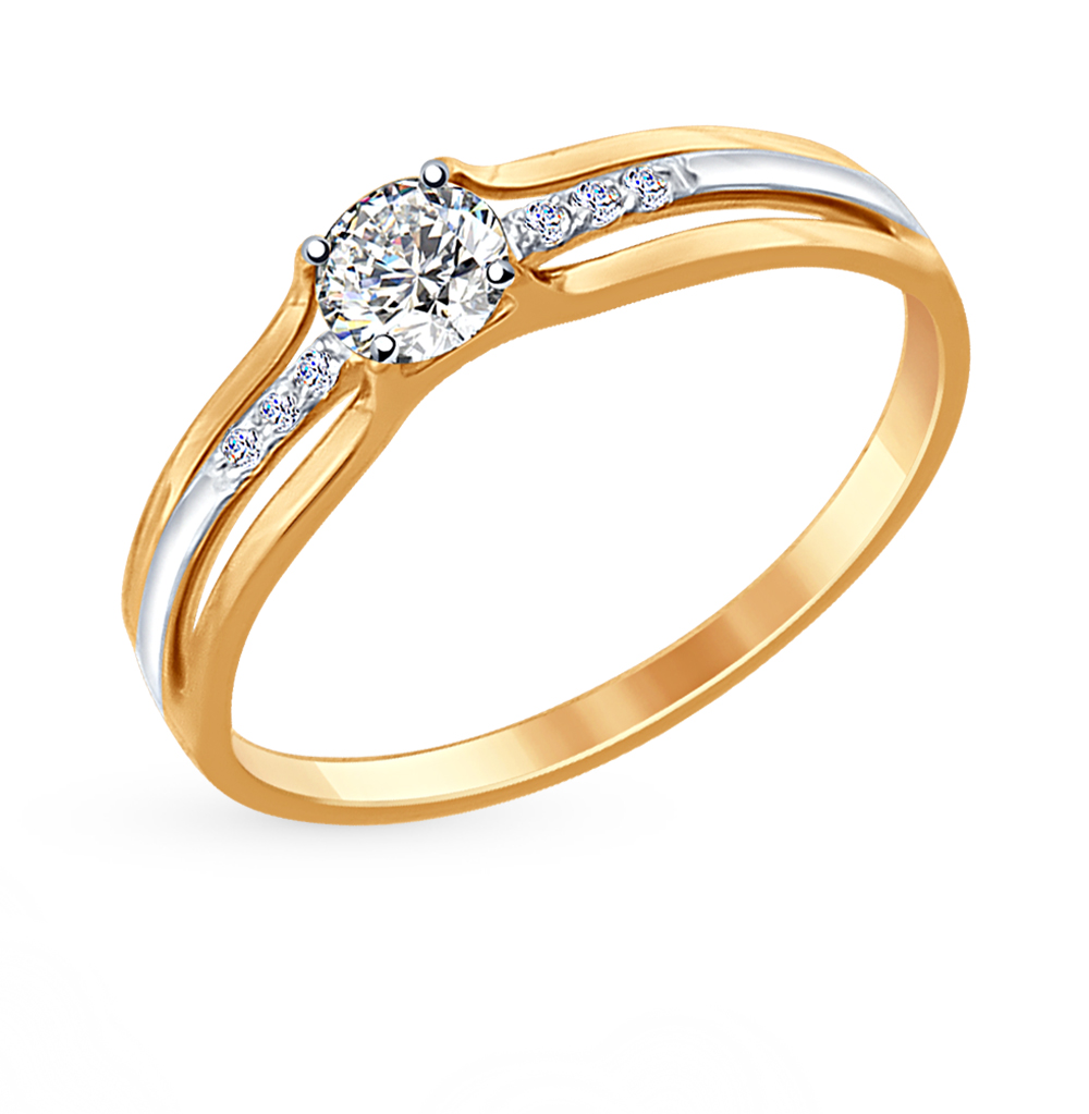 Золотое кольцо с фианитами SOKOLOV 017337* в Санкт-Петербурге
