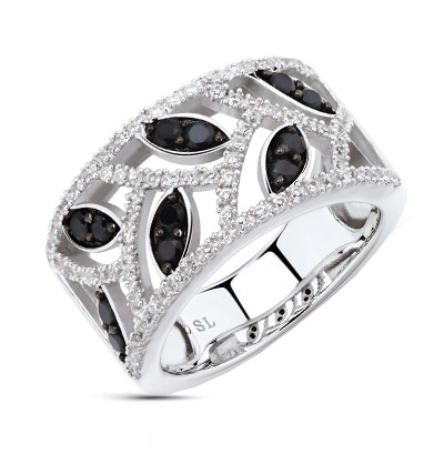 Фото «Серебряное кольцо с цирконами и фианитами»