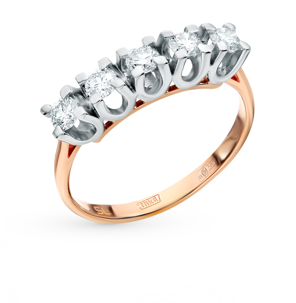 Кольцо золото якутии. Золотое кольцо с 5 бриллиантами 5s5. Кольцо с 5 бриллиантами sunlight. Кольцо дорожка Санлайт. Кольцо с якутским бриллиантом Санлайт.