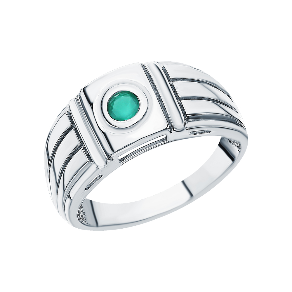 Серебряное кольцо с хризопразами в Самаре