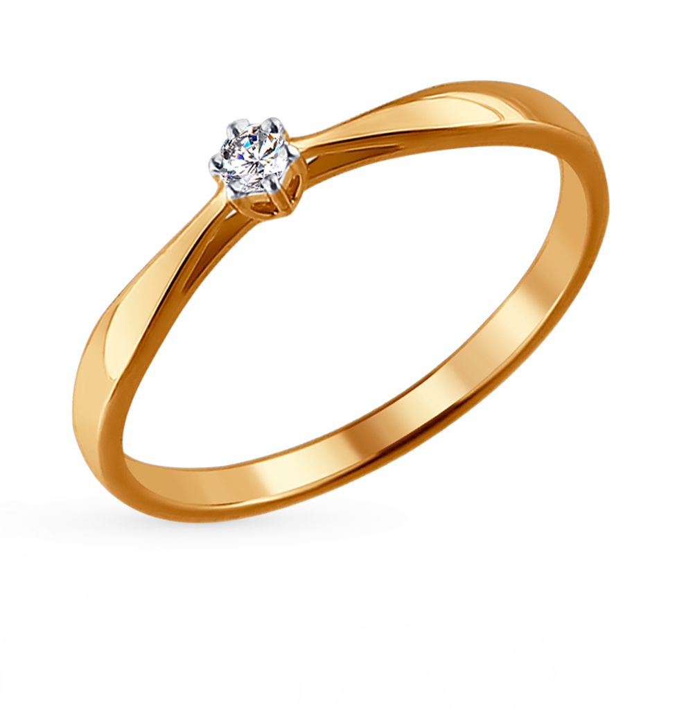 Фото «Золотое кольцо с бриллиантами SOKOLOV 1011345»
