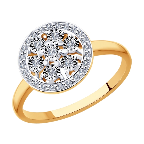 Золотое кольцо с бриллиантами SOKOLOV 1011939 в Санкт-Петербурге