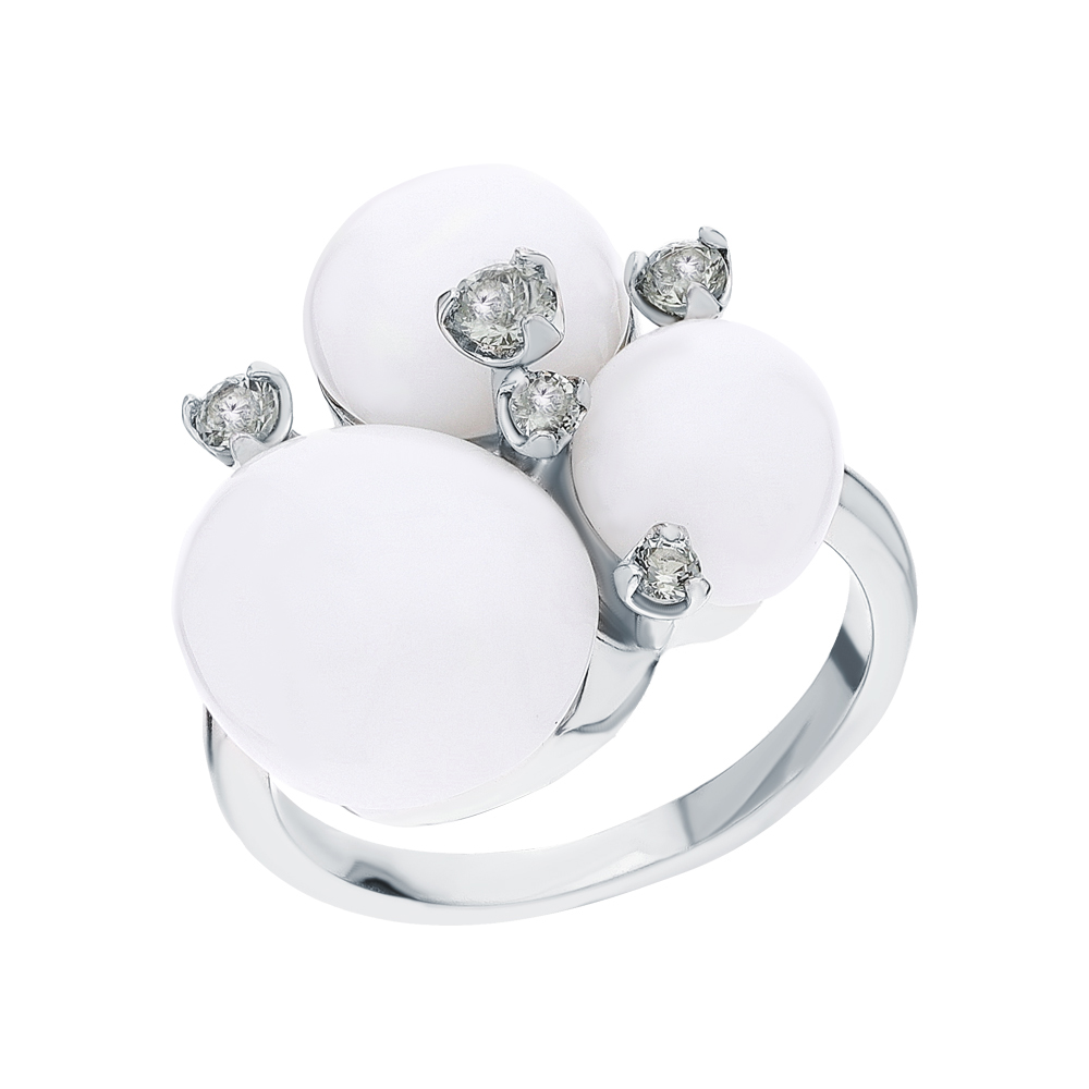Фото «Серебряное кольцо с алпанитом и со шпинелью»