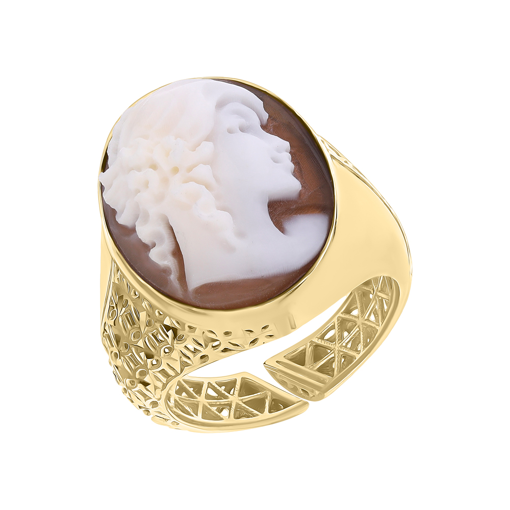 Серебряное кольцо с камеями в Краснодаре