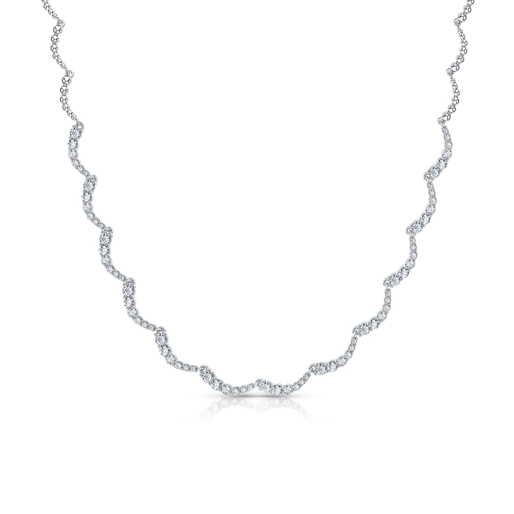 Серебряное шейное украшение с фианитами в Екатеринбурге