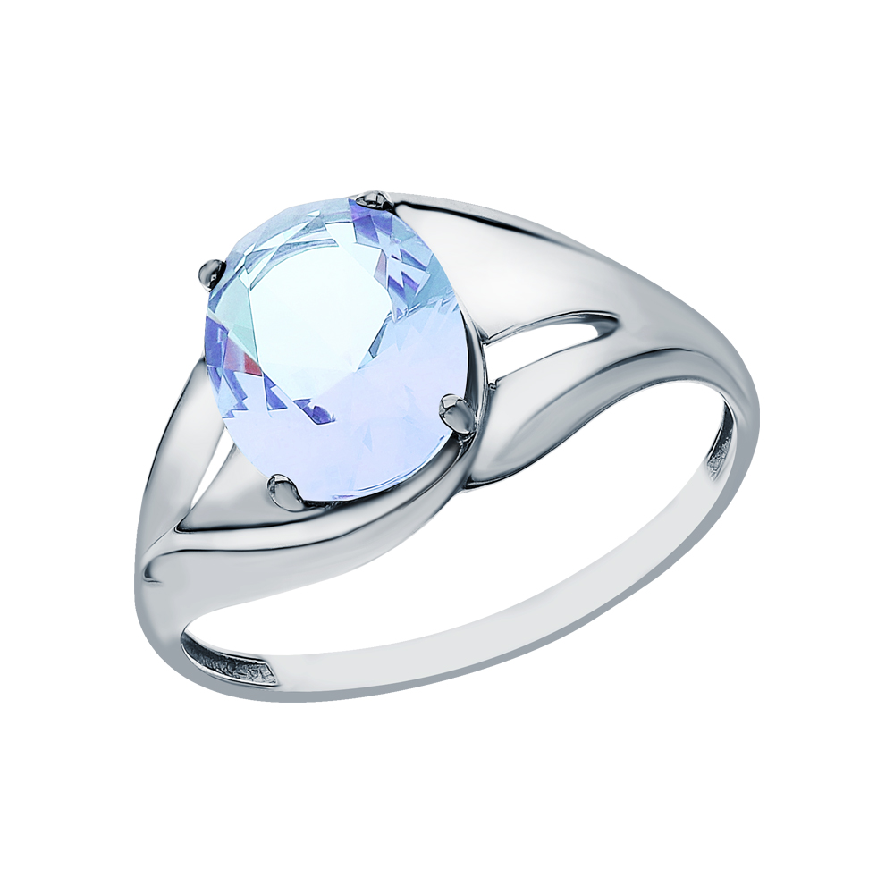 Серебряное кольцо с ювелирным стеклом в Екатеринбурге