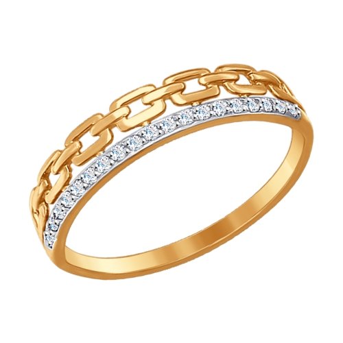 Золотое кольцо с фианитами SOKOLOV 017231* в Санкт-Петербурге