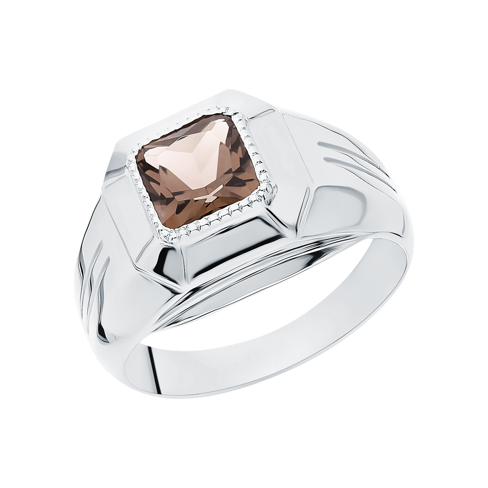 Фото «Серебряное кольцо с кварцами дымчатыми»