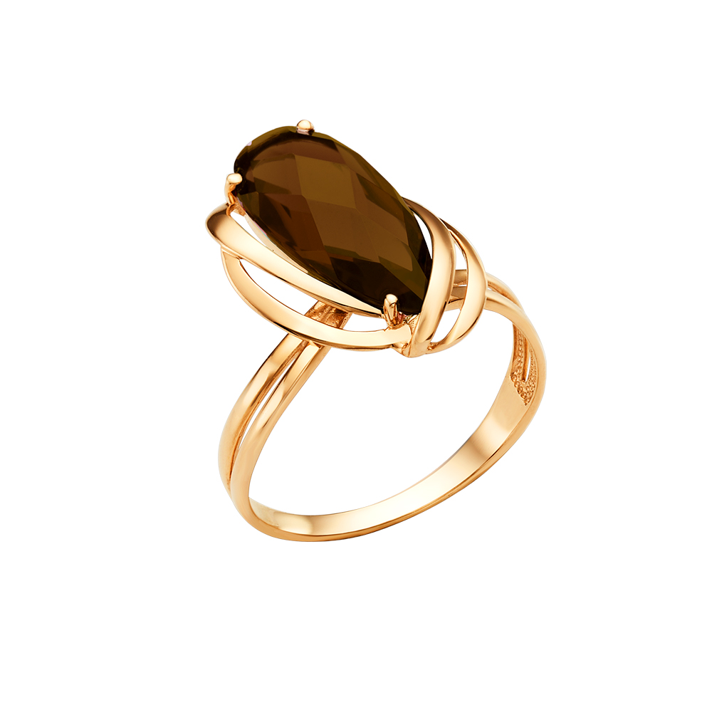 Золотое кольцо с раухтопазами в Екатеринбурге