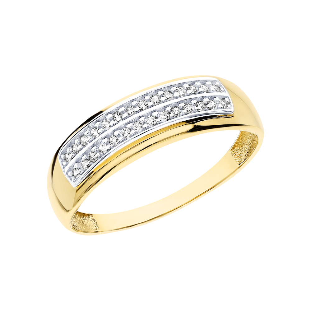 Золотое кольцо с кубическим цирконием в Краснодаре
