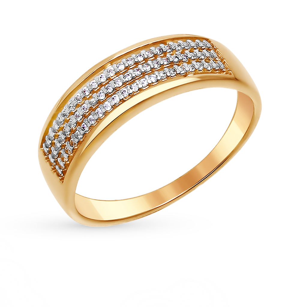 Золотое кольцо с фианитами SOKOLOV 015871 в Краснодаре
