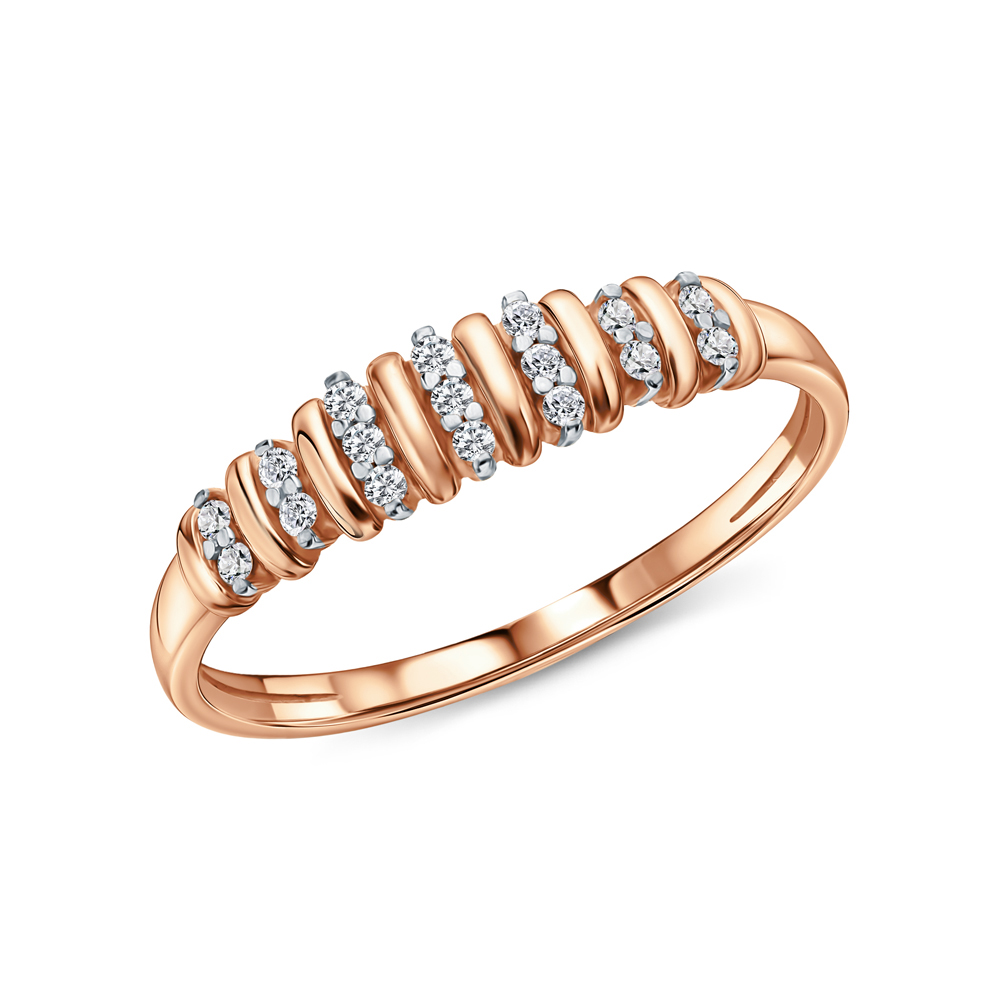 Золотое кольцо с фианитами в Краснодаре