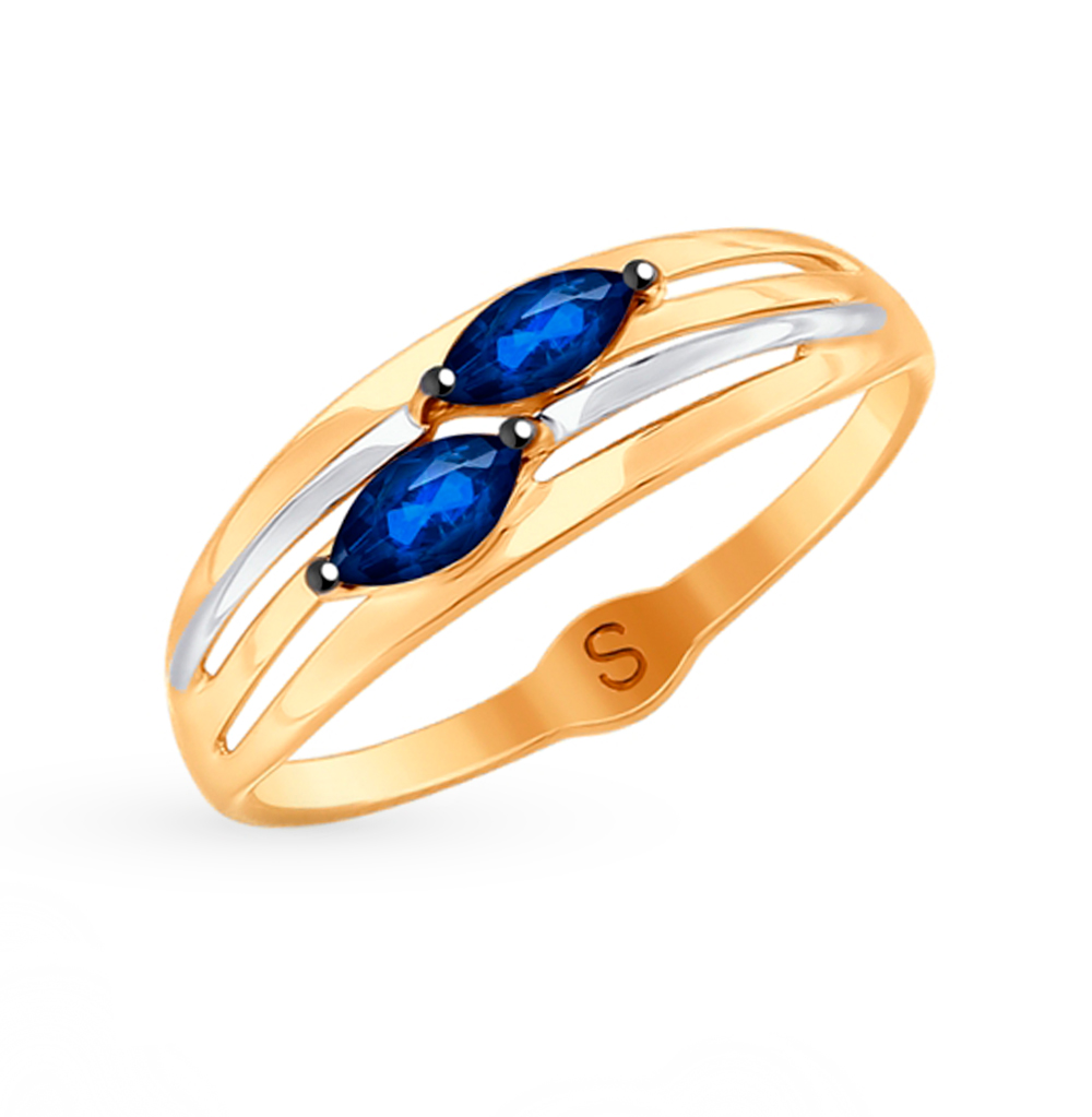 Золотое кольцо с фианитами SOKOLOV 018028* в Самаре