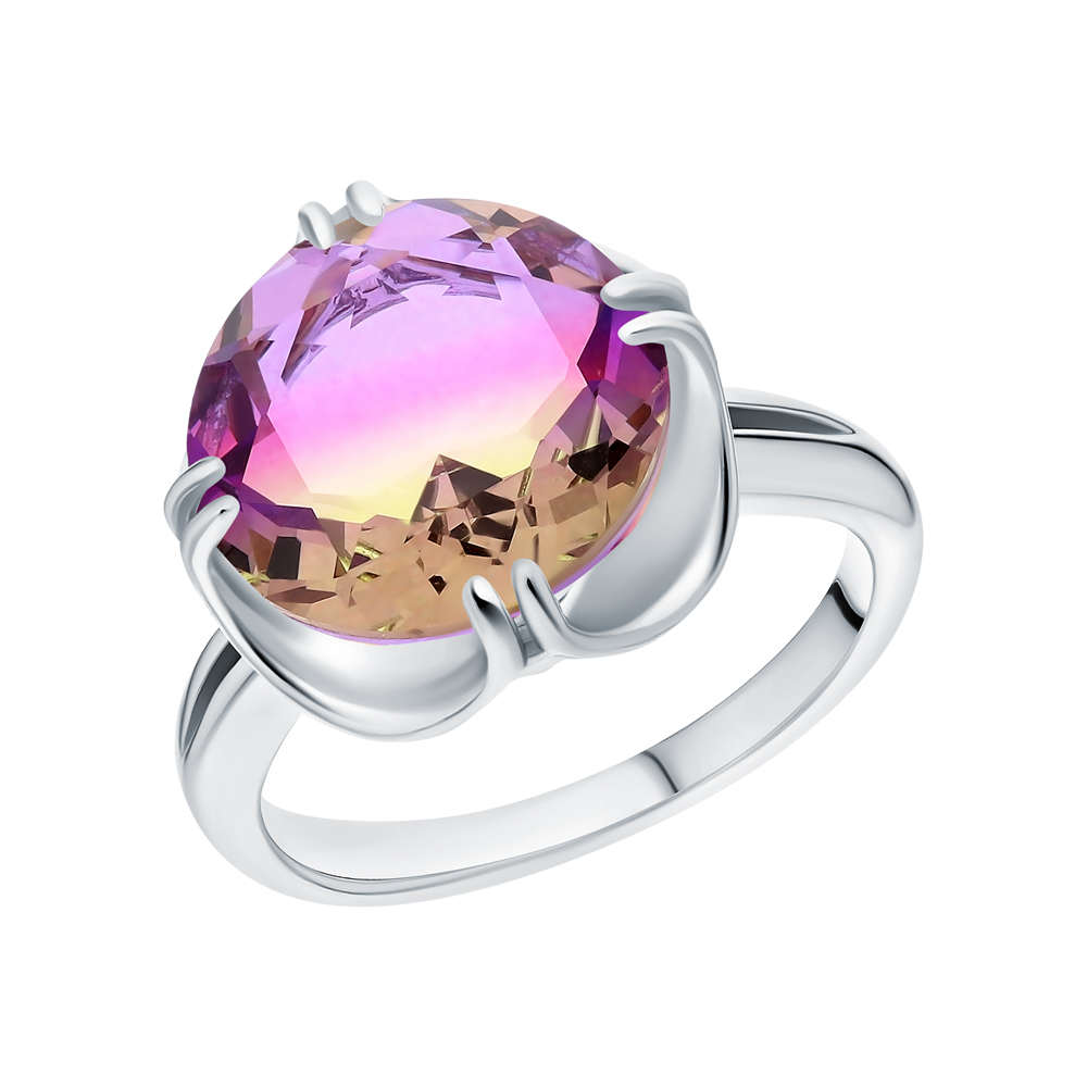 Серебряное кольцо с кварцами плавлеными в Самаре