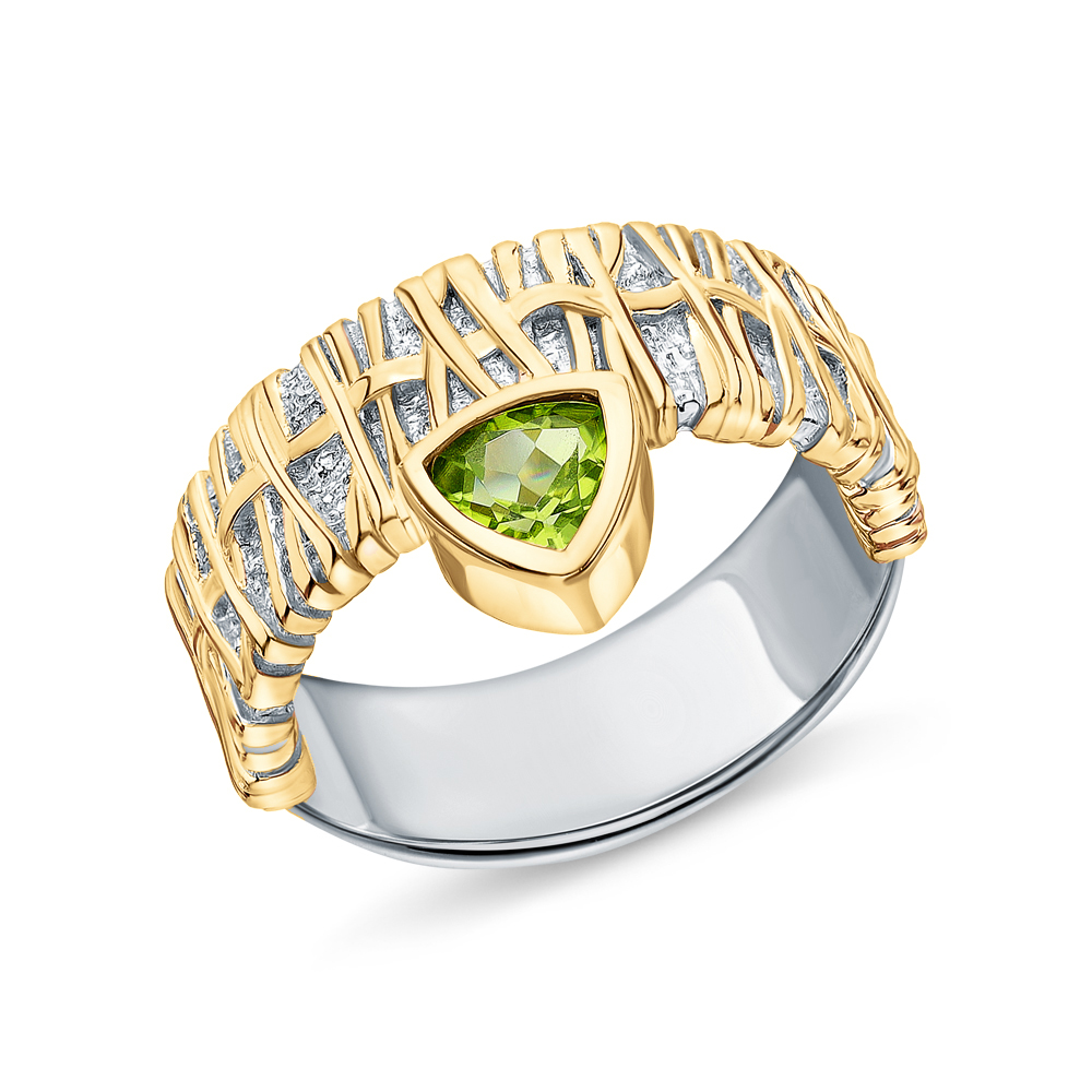 Серебряное кольцо с перидотами в Санкт-Петербурге