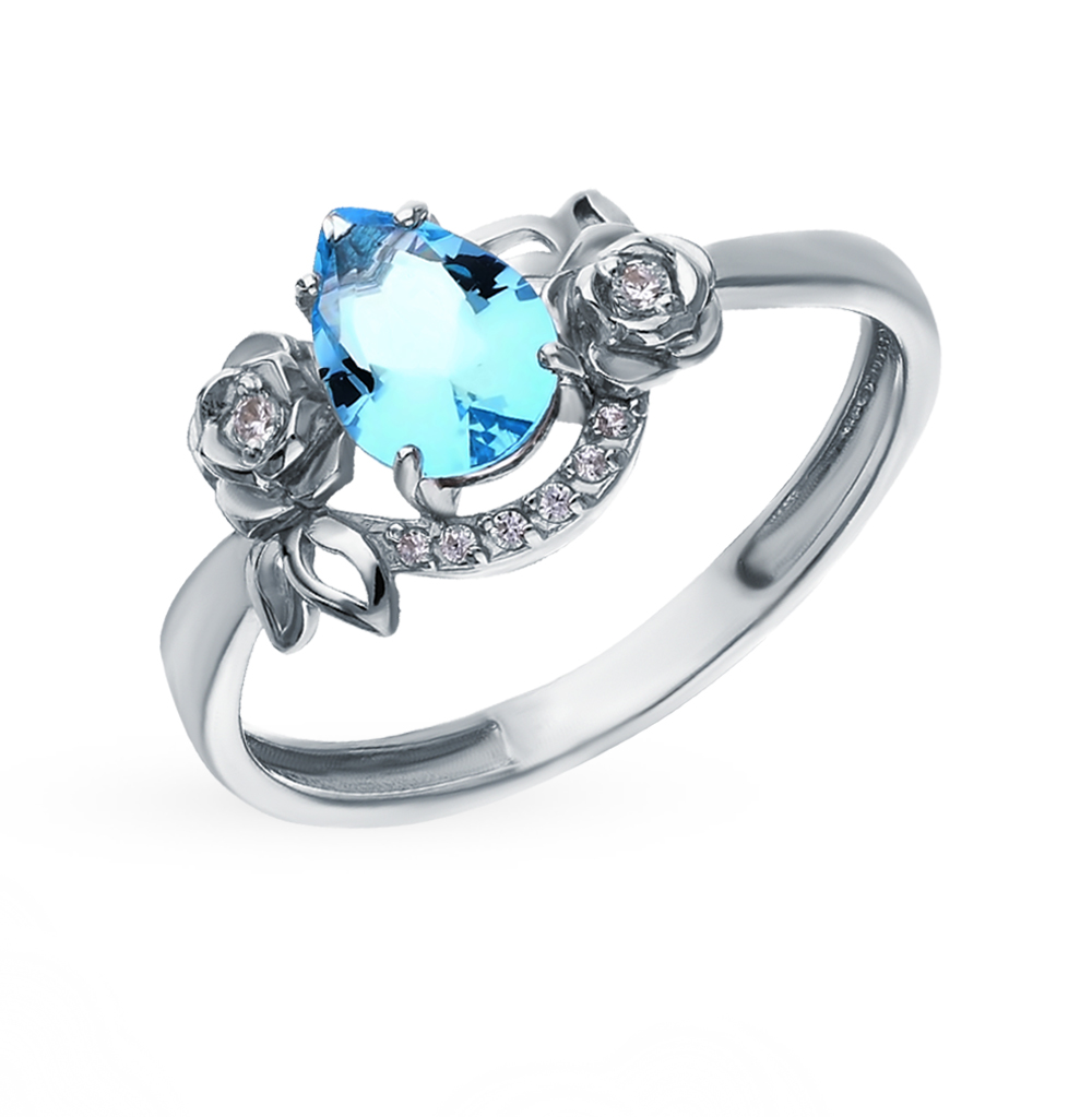 Фото «Серебряное кольцо с фианитами и кристаллами»