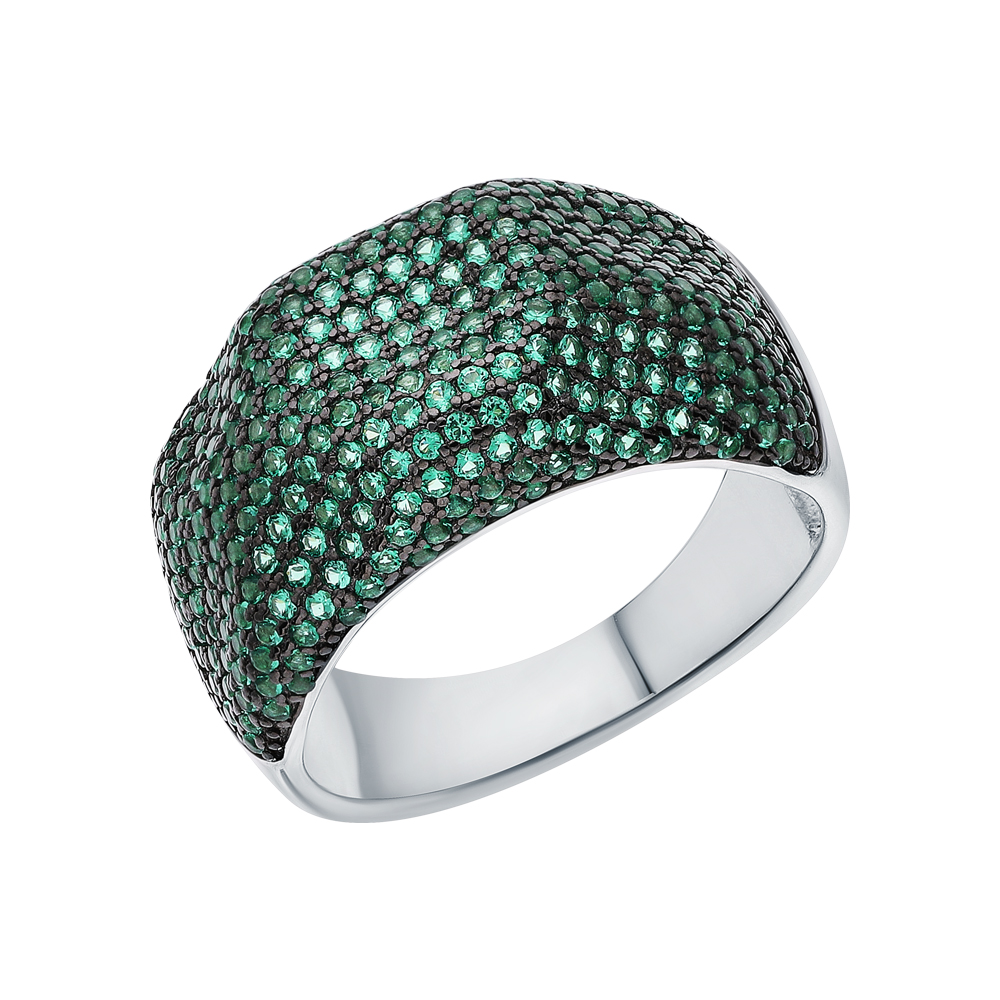 Серебряное кольцо с ювелирными кристаллами в Новосибирске