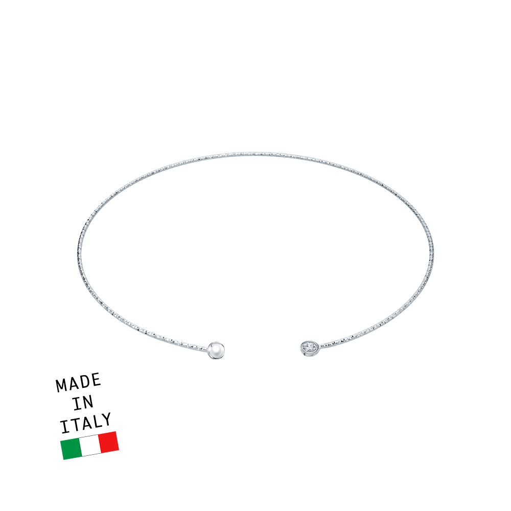 Фото «Серебряное шейное украшение с фианитами»