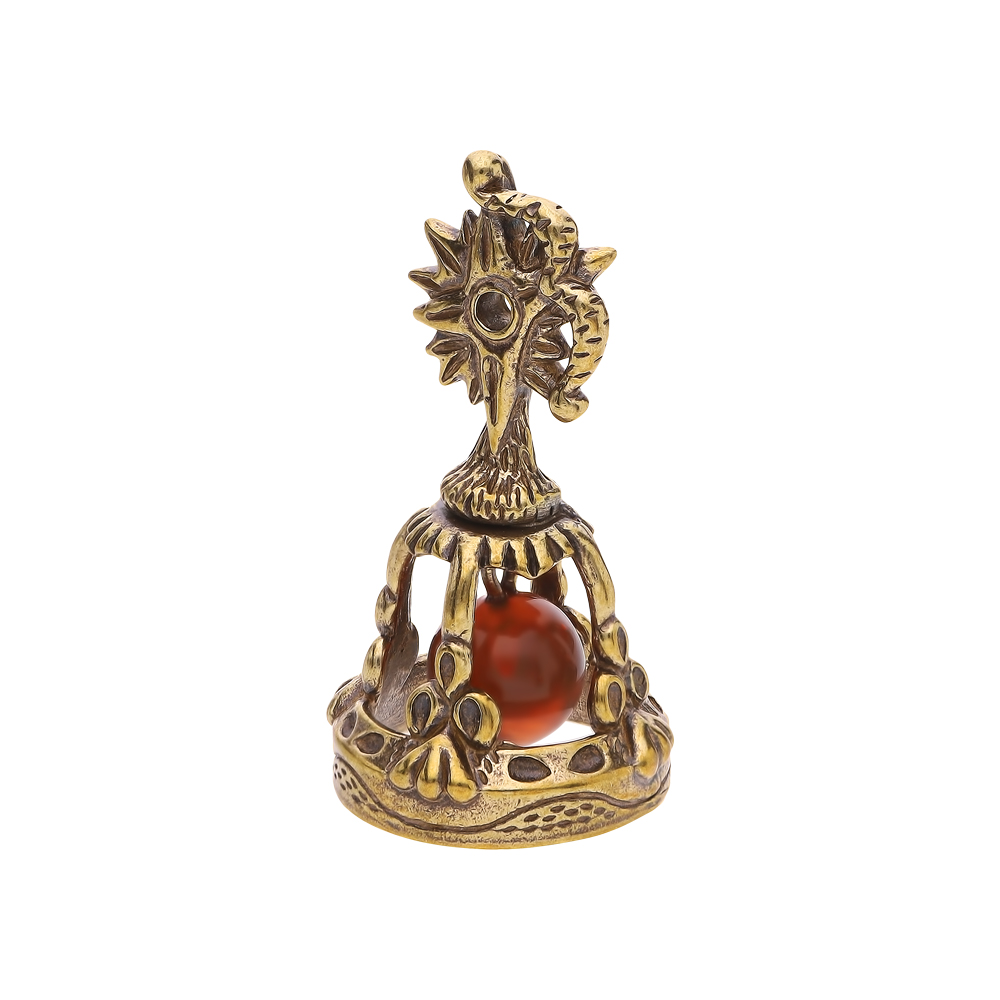 Латунный сувенир настольный с янтарем в Краснодаре