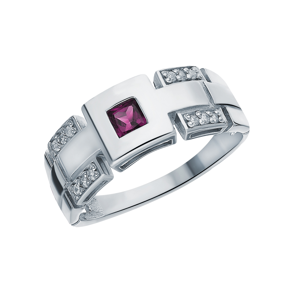 Серебряное кольцо с рубинами в Самаре