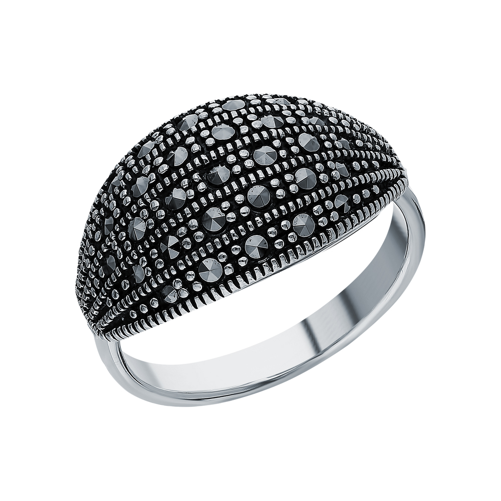 Серебряное кольцо с марказитами swarovski в Самаре