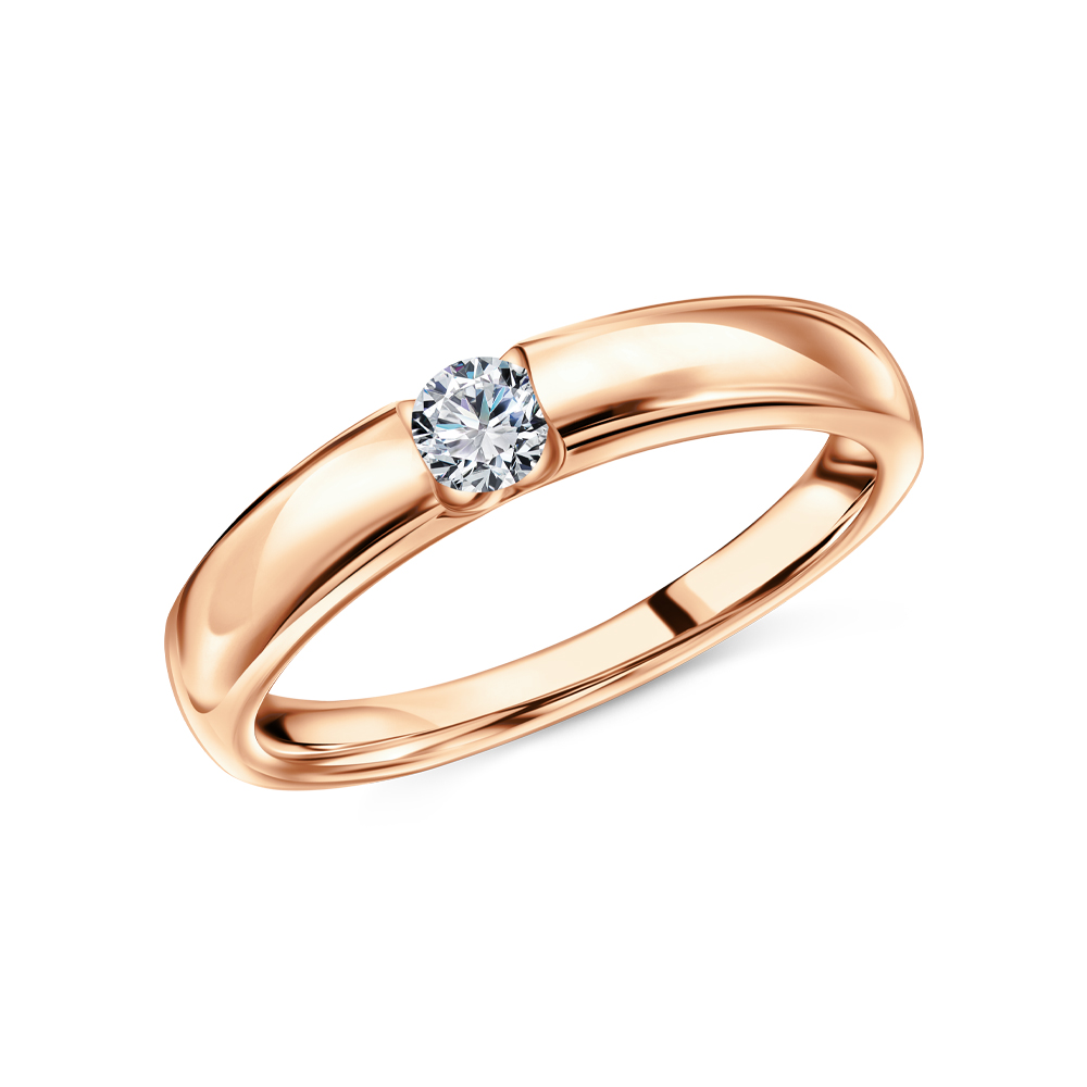 Золотое обручальное кольцо с бриллиантами в Санкт-Петербурге
