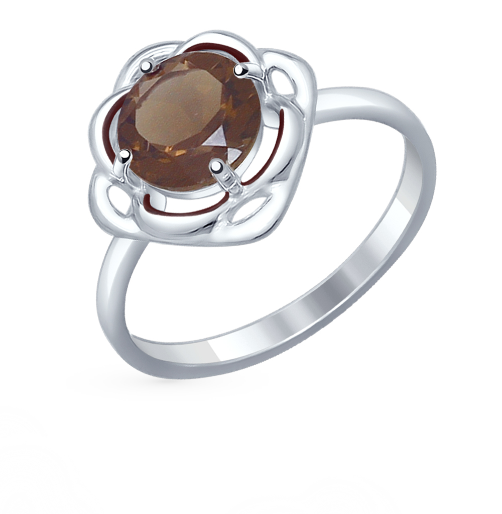 Серебряное кольцо с раухтопазами в Самаре
