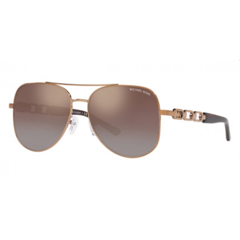 Женские солнцезащитные очки из Италии марки MICHAEL KORS из коллекции Aviator модель 0MK112112136K58 в Новосибирск