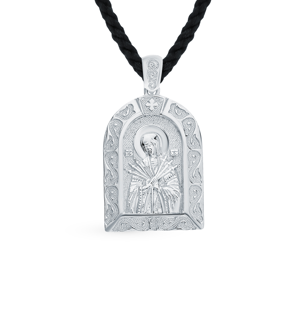 Серебряная подвеска Образ Богородицы "Семистрельная" в Самаре