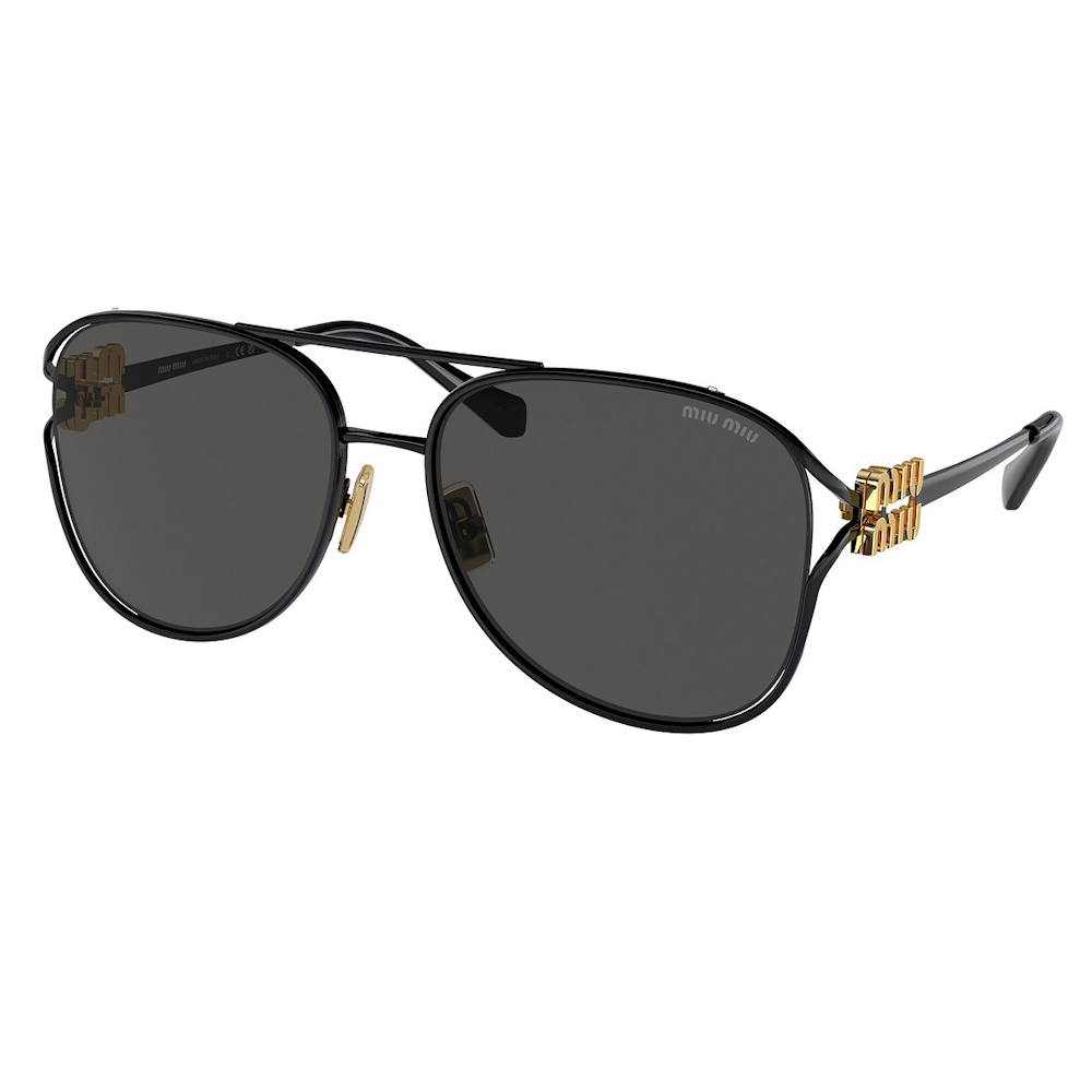 Женские солнцезащитные очки из Италии марки MIU MIU из коллекции Aviator модель 0MU 52ZS1AB5S058 в Новосибирск