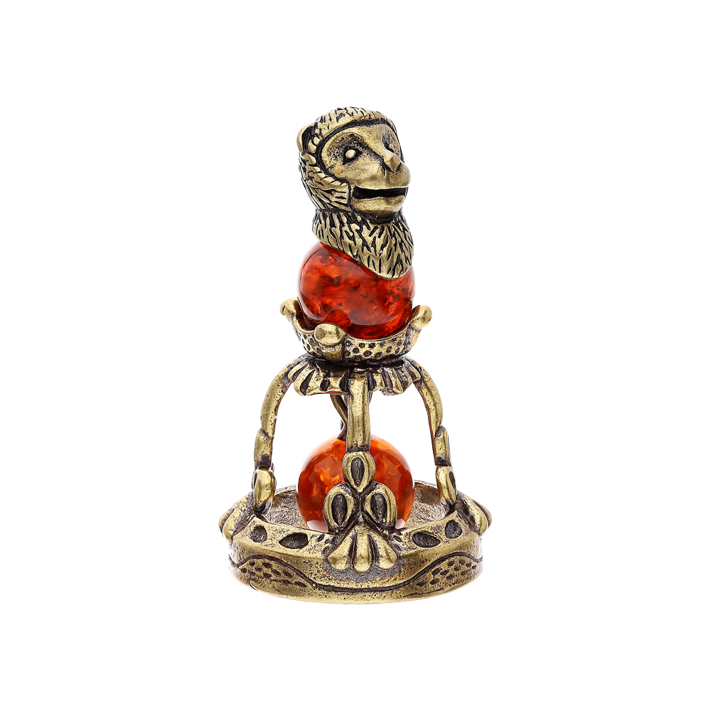 Фото «Латунный сувенир настольный с янтарем»